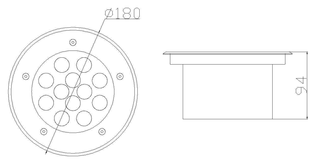 LED地埋灯 DMD-16404结构图