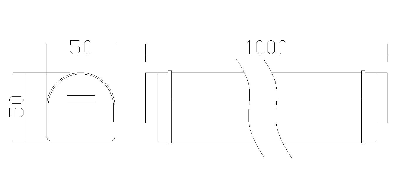 LED护栏管 HLG-16101结构图
